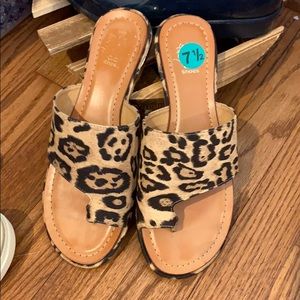 Leopard sandals